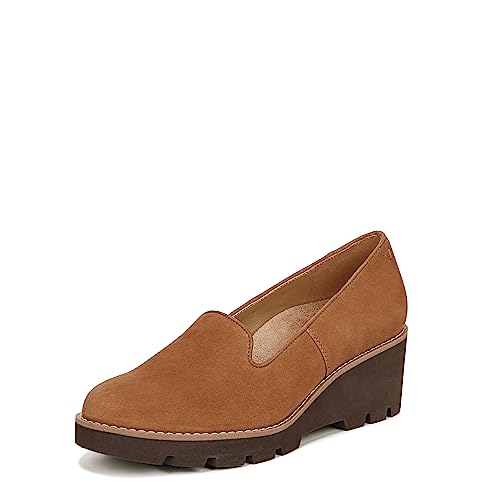 Vionic Women’s Aster Willa Wedge- Supportive Arch Support Dress Shoes for Women That Include an Orthotic Brown Suede 7.5 Medium