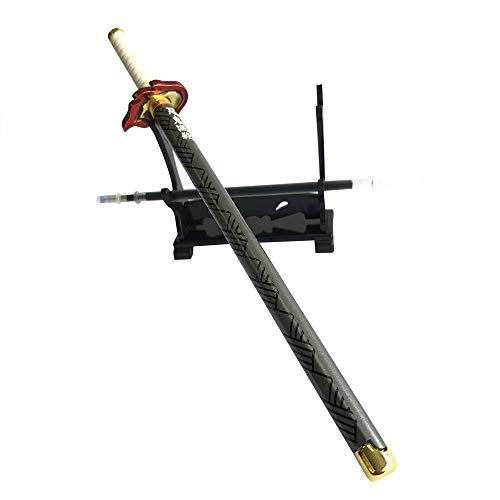 Demon Slayer: Kimetsu no Yaiba Rengoku Kyoujurou Katana Knife Signature Pen Game Collection Party Supplies Gift Toys Action Figures Metal Arts Collections (DS-Rengoku Kyoujurou)