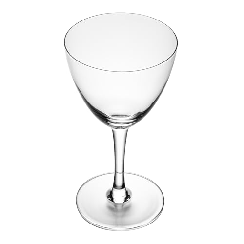 Restaurantware-Vetri 7 Ounce Nick And Nora Glasses, 6 Dishwashable Martini Glasses - No Lead, Vintage Inspired, Clear Glass Cocktail Drinkware, For Hosting Parties, Serve Whiskey, Gin And More