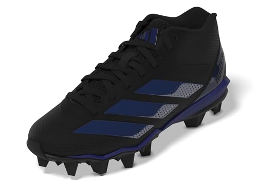 adidas Adizero Impact.2 Molded American Football Sneaker, Black/Team Royal Blue/Black, 13 US Unisex Little Kid