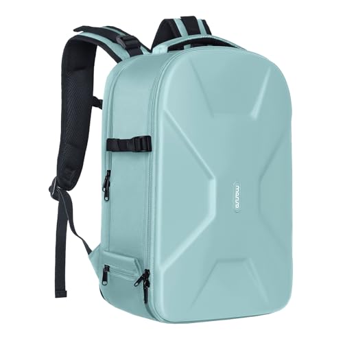 MOSISO Camera Backpack, DSLR/SLR/Mirrorless Photography Camera Bag 15-16 inch Waterproof Hardshell Case with Tripod Holder&Laptop Compartment Compatible with Canon/Nikon/Sony, Aquamarine