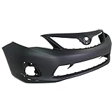 FitParts Compatible with Front Bumper Cover 2011-2013 Toyota Corolla S XRS Sedan 11-13. New, Primed and Ready for Paint. with Fog Light Holes. TO1000373 5211903902 2012