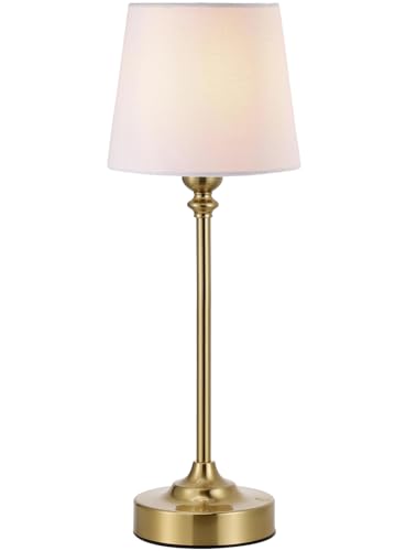 Cordless Table Lamp Rechargeable Gold - 1 Pack Brass 4000mAH Battery Operated Lamp for Decor, 3000K Stepless Dimming Touch Control Wireless Lamp for Bedroom, Dining Table, Counter, Living Room