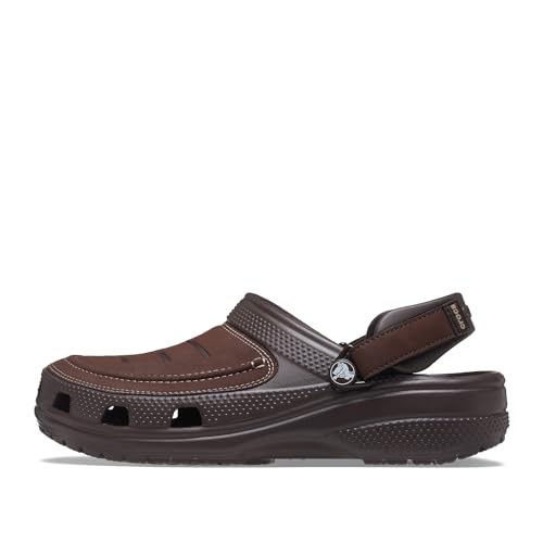 Crocs Men's Yukon Vista II LiteRide Clogs, Espresso/Mushroom, 12 Men