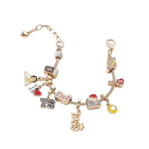 ELDANHHIT New For Trendy 2025 Taylor The Swift Charm Bracelet Friendship 1989 Midnight Reputation Music Album Pendants Dangle Bangle Jewelry Gifts For Fans Jewelry Fashion Accessories Creative Gift