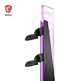 MSI MPG ARGB Graphics Card Stand - Prevents Graphics Card Bending, 8mm Tempered Glass, Magnetic Base, Tool-Free Installation