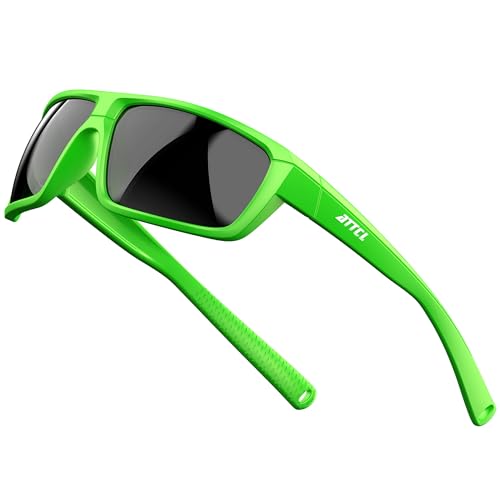 ATTCL Polarized Wrap Sunglasses For Men Cycling Driving Fishing Sports Glasses Ultralight 5001 Lvse+C10