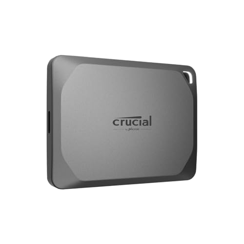Crucial X9 Pro 4TB Portable SSD, Up to 1050MB/s Read & Write, 3.2 USB-C, External Solid State Drive, Durable Storage for PC and Mac, for Professional Creators, Silver - ‎CT4000X9PROSSD902