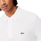 Lacoste Mens Men's Short Sleeve Classic Pique Polo Shirt, White, X-Large