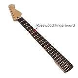 Amuic Strat Guitar Neck 22 Fret, Canadian Maple Electric Guitar Neck with Rosewood Fingerboard for ST Style Guitar Parts Replacement (For Right Hand)