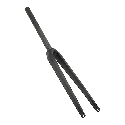 700C Road Bike Fork, Carbon Fiber Rigid Fork, 3K Stripes Quick Release C Brake Rim Brake Hard Fork Straight Tube, Superlight Mountain Bike Front Forks (Matte)