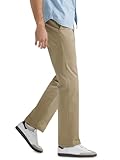 Lee Men's Extreme Motion Flat Front Regular Straight Pant Original Khaki 34W x 30L