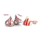 HERSHEY'S KISSES Candy Cane Flavored, Christmas Candy Bulk Bag, 30.1 oz