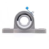 XIKE 2 Pcs SUCP205-16 Bore 1" All Stainless Steel Pillow Block Square Flange Mounted Ball Bearings, Solid Base and Self Aligning.