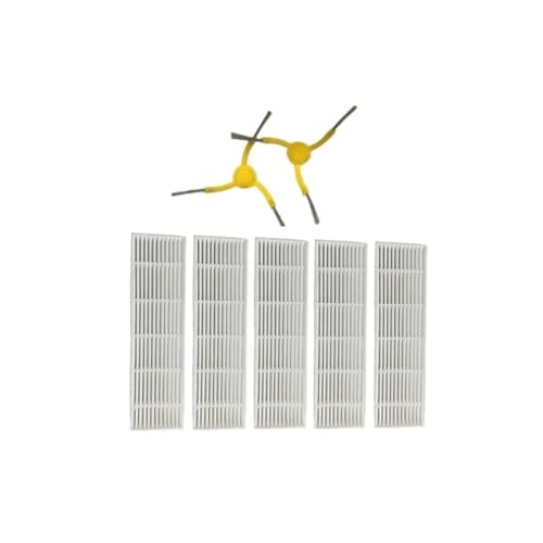 5X HEPA Filter 2X Side Brush，Compatible for Dibea D500 D500A Pro D500A Turbo D500B Robotic Vacuum Cleaner Spare Parts Replacement HEPA Filter Side Brush