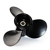 CAPTAIN Outboard Propeller fit Johnson,Evinrude,BRP,E-Tec 15-35 HP,14 Spline Tooth Board Prop, OEM RH Aluminum Propellers for 15 20 25 30 35 HP Engines (10.3x12)