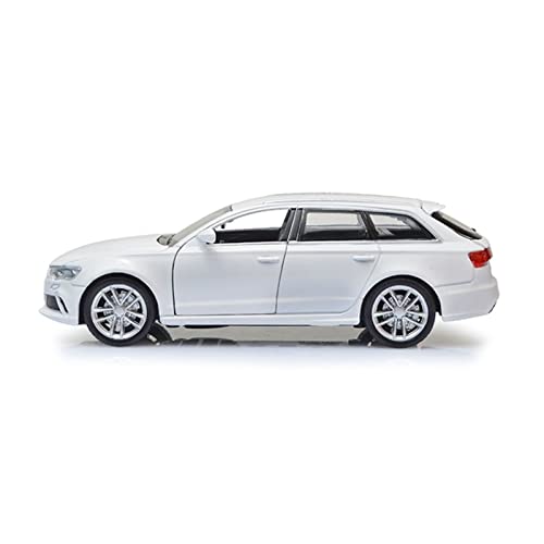 MING ZHEN Toy car Model 1:32 for Audi RS6 Car Model Alloy Car Die Cast Toy Car Model Pull Back Children's Toy (Color : White)