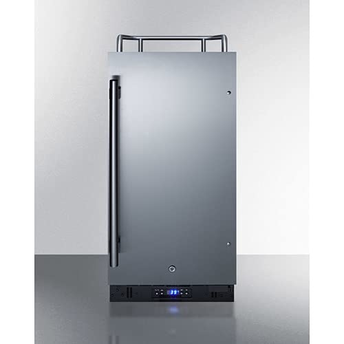 34.25 x 15 x 22.5 in. Built-in Undercounter Wine Kegerator Stainless Steel