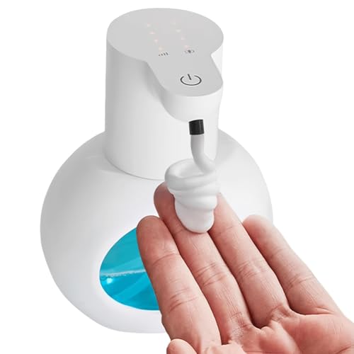 Automatic Foaming Soap Dispenser Touchless 4 Levels Adjustable Electric Wall Mounted Soap Dispenser Rechargeable with Sensor for Bathroom Kitchen