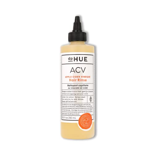 dpHUE Apple Cider Vinegar Hair Rinse, 8.5 oz - Shampoo Alternative, Scalp Cleanser & Post Workout Rinse - Removes Buildup & Sweat - Protects Natural Hair Oils