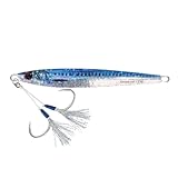 OCEAN CAT 1 PC Slow Fall Pitch Fishing Lures Sinking Lead Metal Flat Jigs Jigging Baits with Hook for Saltwater Fishing 4 Colors 160G/200G (7 Colors Comb, 120g(4 2/9oz))