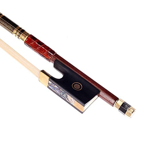 AMZZ Advanced 4/4 Pernambuco Violin Bow – Handmade, Lightweight & Balanced, Real Horsehair for Deep, Powerful Tone – for Advanced Violinists