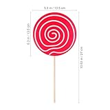 Ciieeo Fake Lollipop Prop 3pcs Lollipop Decoration Large Candy Ornaments Realistic Fake Lollipop Model Simulation Candy Photo Props Party Favors for Wedding Christmas Birthday Decor