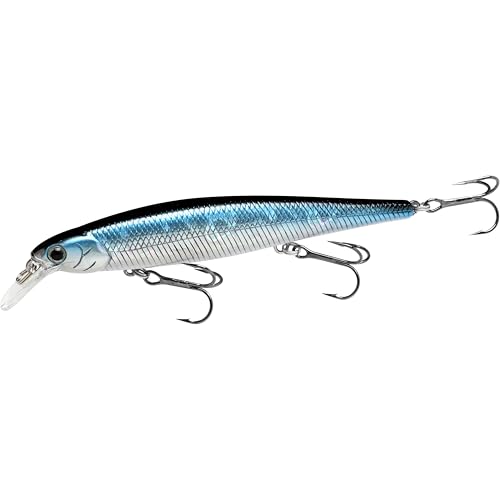 LUCKY CRAFT Slender Pointer 97MR, 052 Aurora Black, Jerk Bait, Freshwater Bass Fishing Lures, Suspending, 4ft Depth, Smallmouth, Striped, Bass Fishing Gear