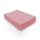 TIDI 1055 Avalon Dental Bib, Pink (Mauve), 3 Layers, 13” W x 18” L (Pack of 500) ― Disposable Dental Bibs ― Embossed ― 2-Ply Tissue ― Poly Back To Help Prevent Leak-Through ― Nail Towels ― Tattoo Bibs