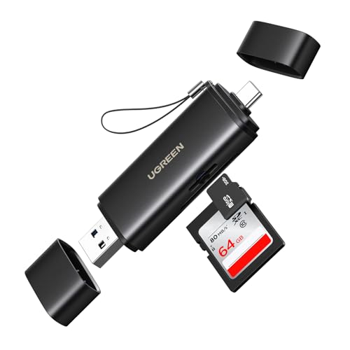 UGREEN USB C SD 4.0 Card Reader USB Memory Card Reader for SDXC, SDHC, MicroSD, MMC, RS-MMC, Micro SDXC, Micro SDHC, UHS-II, and UHS-I Support 312 MB/s SD