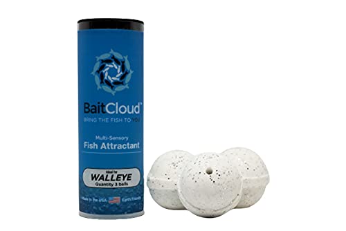 BaitCloud Walleye Fishing Attractant Twin Pack. 6 Balls in Total (White)