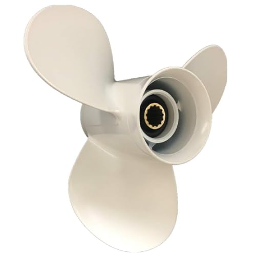 MARKGOO Propeller for Yamaha Outboard 25 30 40 48 50 55 60 HP F30 F40 F50 F60 Boat Motor Engine Parts Aluminum Prop 12 1/4X9-G RH 13 Spline Tooth 3.5 Gearcase with Hub Kit 663-45956-01-00