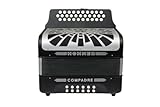 Hohner Compadre Diatonic Accordion - Keys of FBbEb (FA) - Black