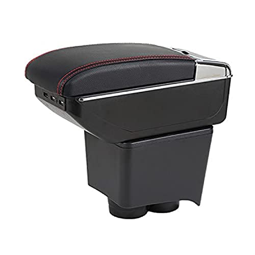 DSMBKS Armrest Box Fit for V-W Polo 9N 2002-2009 Car Center Console Storage Box Container Car Accessories