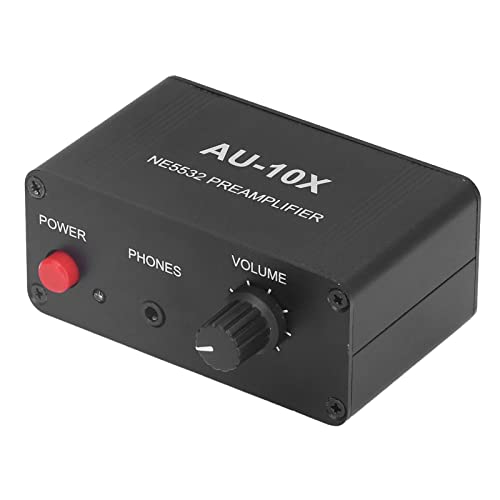 Dilwe Portable Headphone Amplifier, 20dB Stereo HiFi Headphone Earphone Amp with Volume Control, Headphone Amp with 3.5MM Headphone Input Output, Noise Reduction