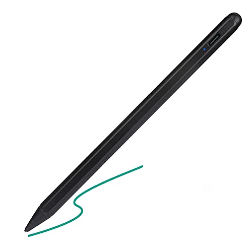 Electronic Stylus for iPad 5th Generation 9.7" 2017 Pencil,Type-C Rechargeable Active Capacitive Pencil Compatible with Apple iPad 5th Gen 9.7-inch Stylus Pens,Good on iPad Drawing Pen,Black