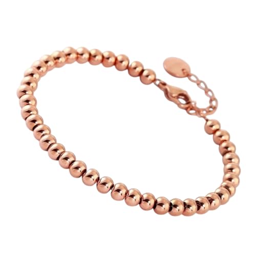 OAMIROMIA New 2026 Round Beads Bracelet For Women 18Kgp Rose Gold Color Titanium Steel Fashion Jewelry Gift (B002) Accessories Creative