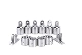 Amarine Made Stainless Steel 6pcs Bimini Top Caps Tube Canopy Hardware Eye End Top Fittings and 4pcs Bimini Top Jaw Slides and 2pcs Bimini Top Deck Hinges Fit 1 inch