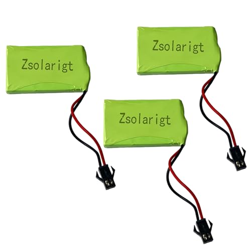 Zsolarigt 3 Packs 3.7V 500mAh 523048 Li-ion Battery for Remote Control Electric Toys Battery for RC Leaning Machine Hand Drum