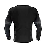 Sanabul Core Long Sleeve Jiu Jitsu Rash Guard MMA BJJ Wrestling Shirt Grappling - Gun Metal, Large