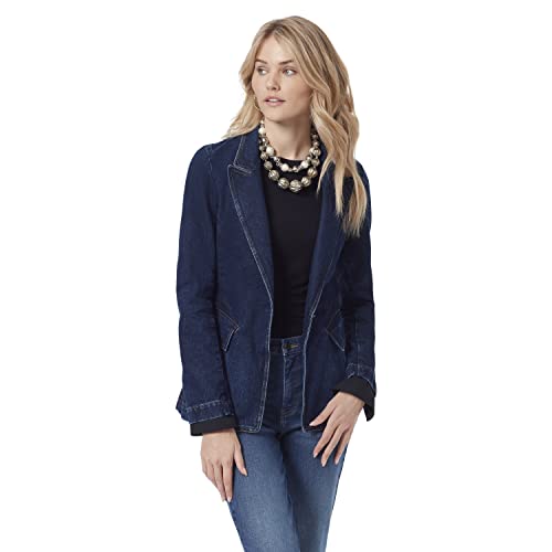 Sam Edelman Sportswear Womens Margot Single Breasted Long Blazer, Atlantic - Denim, Medium US