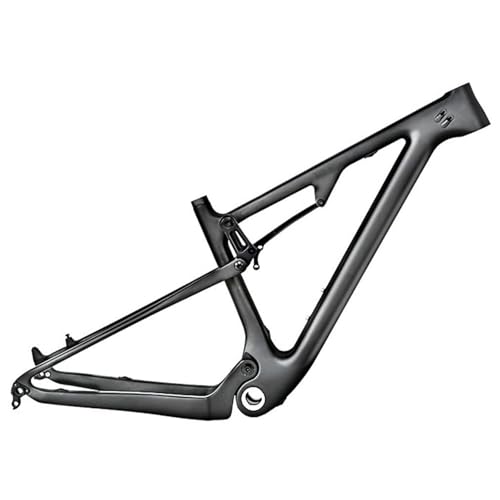 KLYso Travel 120mm XC/AM MTB Frame Thru Axle 12x148mm Boost Full Suspension Frame Carbon Trail Mountain Bike Frame Disc Brake Bicycle Frame(Glossy Black,29x17'')