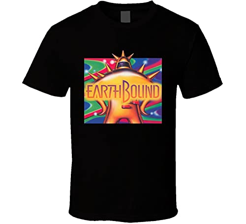 Earthbound Box Art Ness Retro Video Game T Shirt XL Black
