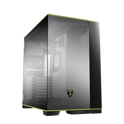 Lian Li O11D EVO RGB Automobili Lambo Edition PC-O11 Dynamic Carbon Fiber E-ATX Mid Tower Gaming PC Case (Black) O11DERGBL