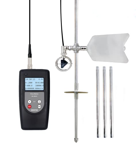 FM-100V10 Portable Velocity Flow Meter Flowmeter Water Velocity Meter Speed Range 0.01~10.00 m/s Temperature Range -10℃~50℃