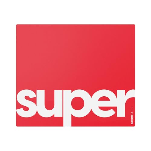 Pulsar Superglide Glass Gaming Mouse Pad v2 ALUMINO-Silicate Glass Surface Anti-Slip Fully Molded high-Density Silicone Rubber 19.3in x 16.5in (XL, Red)