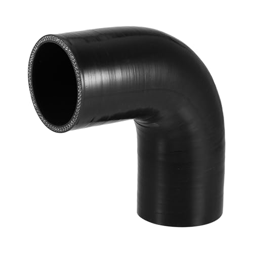 X AUTOHAUX 1 Pcs 60mm 2.36" ID 120mm 4.72" Length 90 Degrees Black Car Silicone Hose Coolant Hose Universal