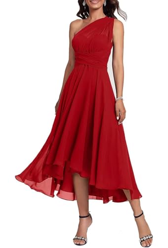 Red Mother of The Bride Dresses Convertible Infinity Chiffon Evening Gowns for Women Formal US14