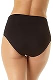 Anne Cole - Convertible High Waist Shirred Swim Bottom Black