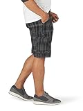 Lee mens Dungarees New Belted Wyoming Cargo Shorts, Black Clifton Plaid, 32 US